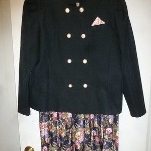 Vintage Good Times 2 piece skirt & blazer outfit set Sz16  made in USA